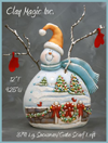 Lg Snowman with Gate Scarf Left