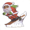 Skiing Santa